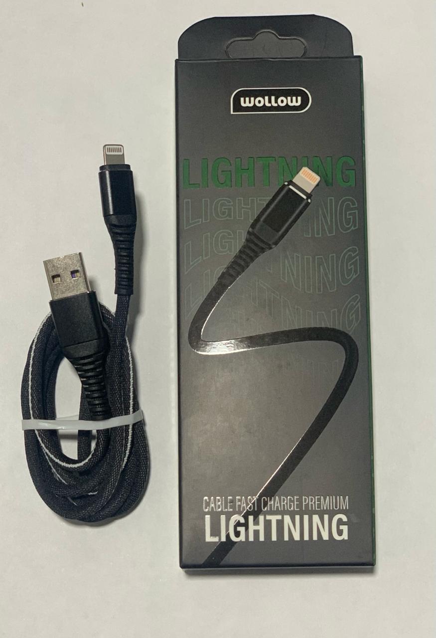 WOLLOW CABLE FAST CHARGE USB -LIGHTNING